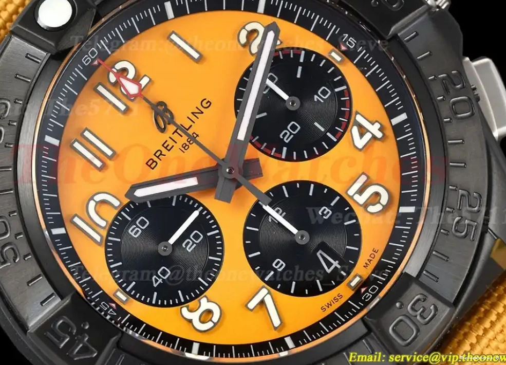 44mm Cal.01 BLSF NY B01 Dial DLC Mission Yellow Chrono Avenger Night 0518